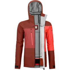 Ortovox Deep Shell 3L Jacket Women -Skiudstyr Butik 70800 23201 3l deep shell jacket w clay orange d 01