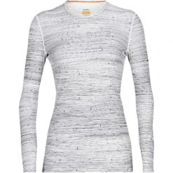 Icebreaker Womens 200 Oasis Long Sleeve Crewe Ski Tracks