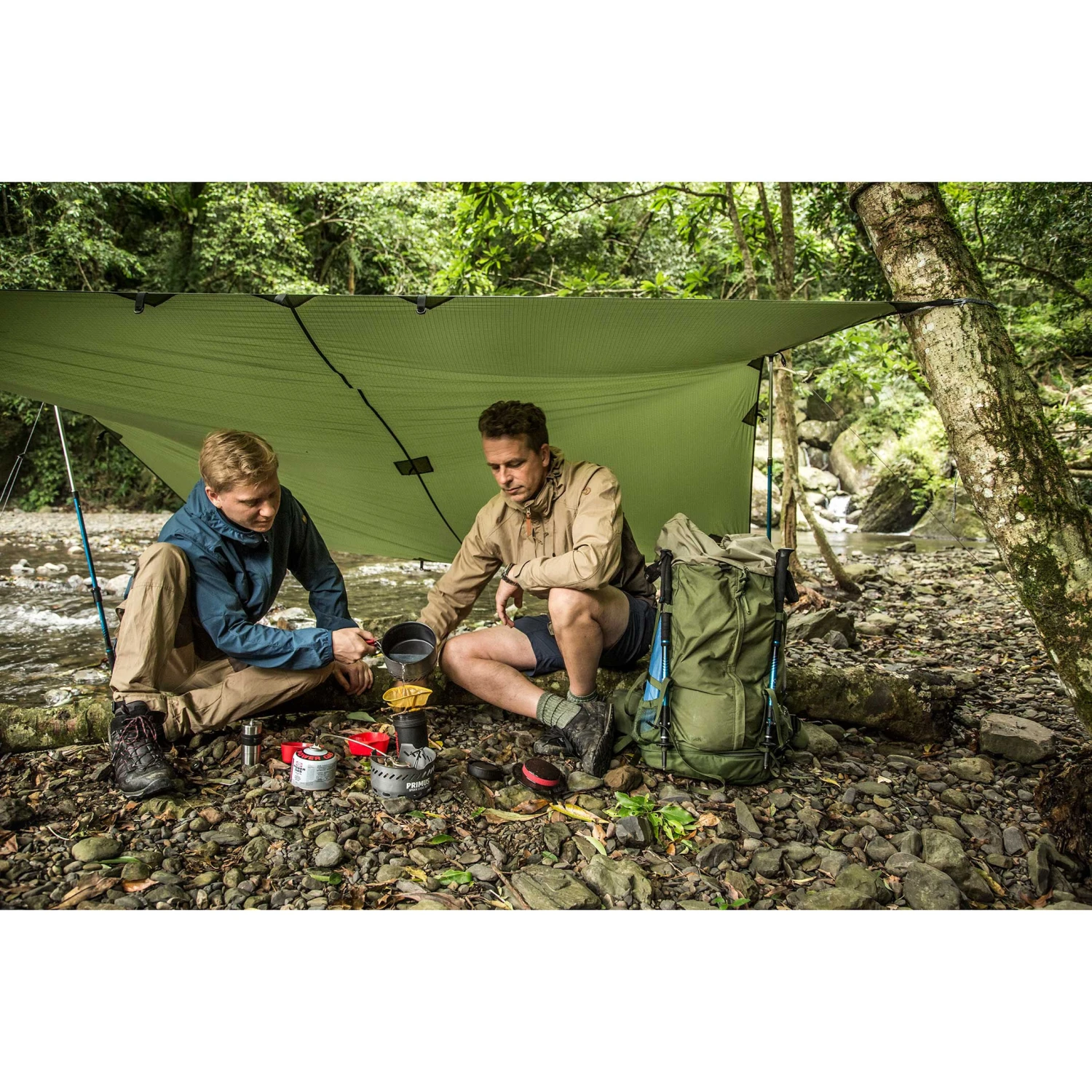 FJÄLLRÄVEN Fjällräven Abisko Tarp Large Pine Green 4 FJÄLLRÄVEN Fjällräven Abisko Tarp Large Pine Green - Billede 4