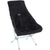 Helinox High-Back Seat Warmer For Chair Two Black Fleece