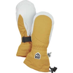 Hestra Heli Ski Female Mitt -Skiudstyr Butik hestra heli ski female mitt mustard offwhite