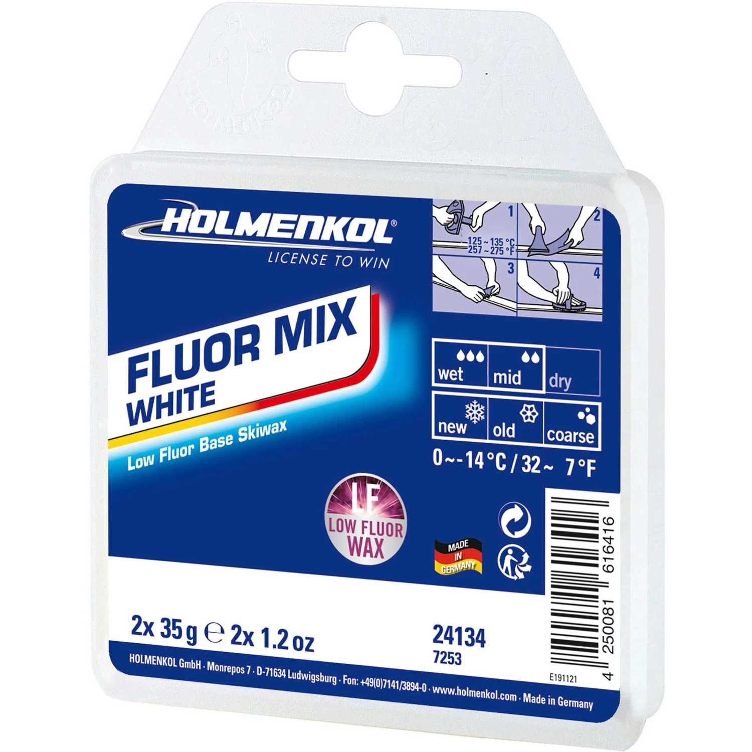 Holmenkol Fluormix LF White Wax 2 X 35g 1 Holmenkol Fluormix LF White Wax 2 X 35g