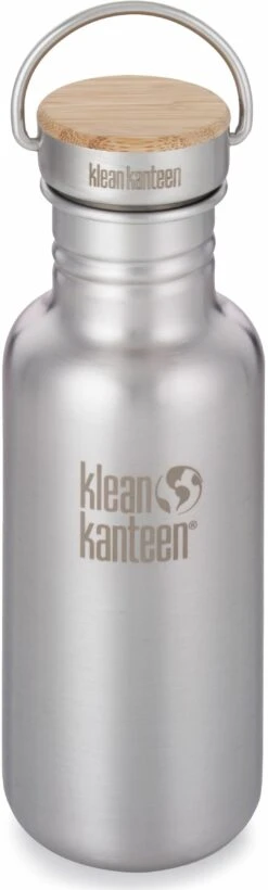 Klean Kanteen Reflect 0.5L With Stainless Unibody Bamboo Cap -Skiudstyr Butik klean kanteen k18sslrf bs 18oz single wall classic brushed stainless