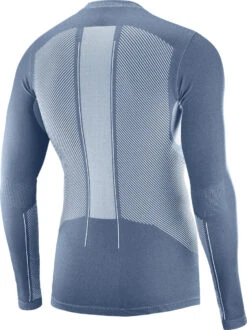 Salomon Primo Warm Seamless Tee Men -Skiudstyr Butik lc1405500 1 gho primowarmseamlesstee darkdenim hike m.jpg.cq5dam.web .1200.1200 2