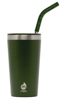 Mizu Tumbler 16 + Straw -Skiudstyr Butik mizu tumbler 16 army green with straw