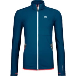 Ortovox Fleece Jacket Women -Skiudstyr Butik ortovox 86977 55901 fleece jacket w petrol blue b 01