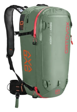 Ortovox Ascent 28 S Avabag Ready -Skiudstyr Butik ortovox avabag ascent 28s 46103 46107 green isar midres 1