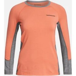 Peak Performance Magic Crew Women -Skiudstyr Butik peak performance magic crew women light orange grey 1 1