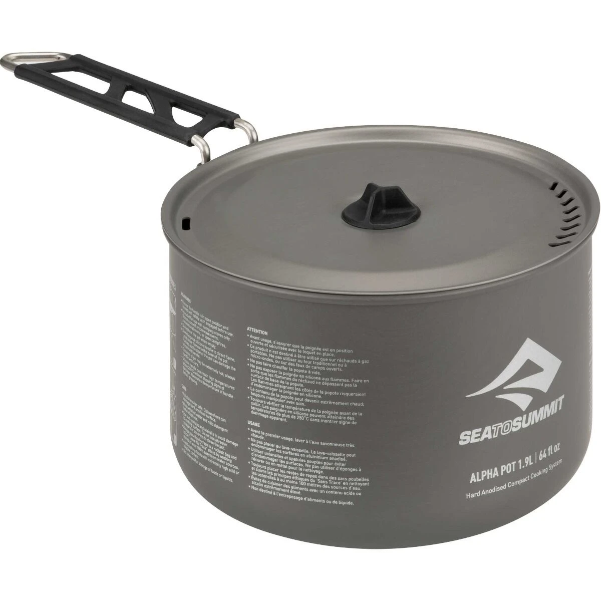 Sea To Summit Alpha Pot 1.9L Grey 1 Sea To Summit Alpha Pot 1.9L Grey