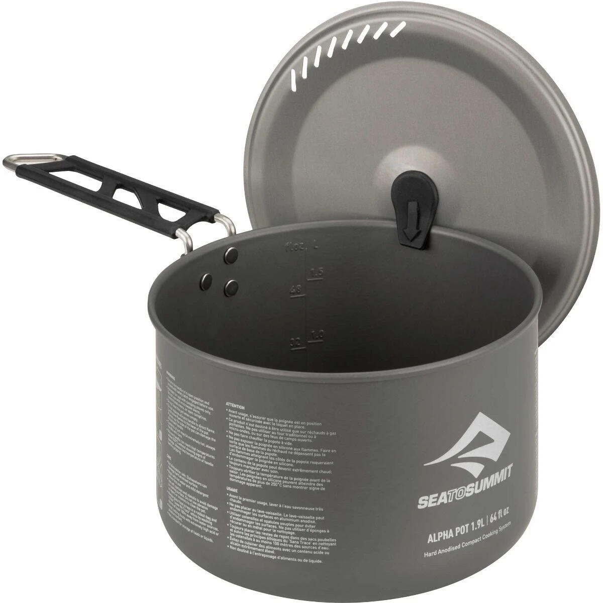 Sea To Summit Alpha Pot 1.9L Grey 3 Sea To Summit Alpha Pot 1.9L Grey - Billede 3