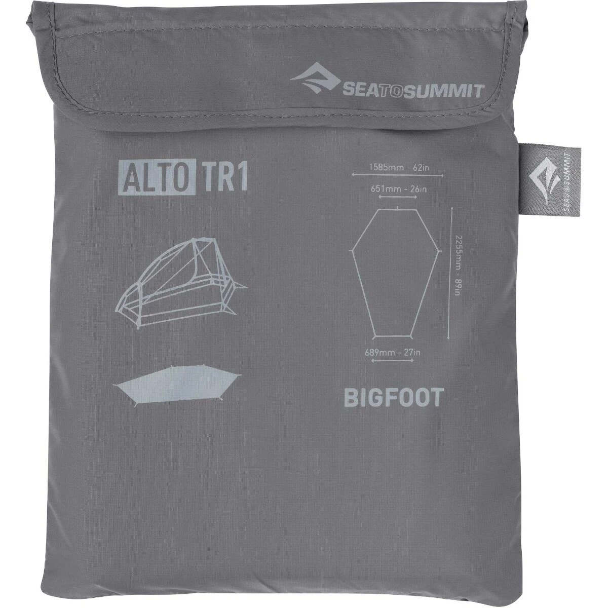 Sea To Summit Alto TR1 Bigfoot Charcoal 6 Sea To Summit Alto TR1 Bigfoot Charcoal - Billede 6