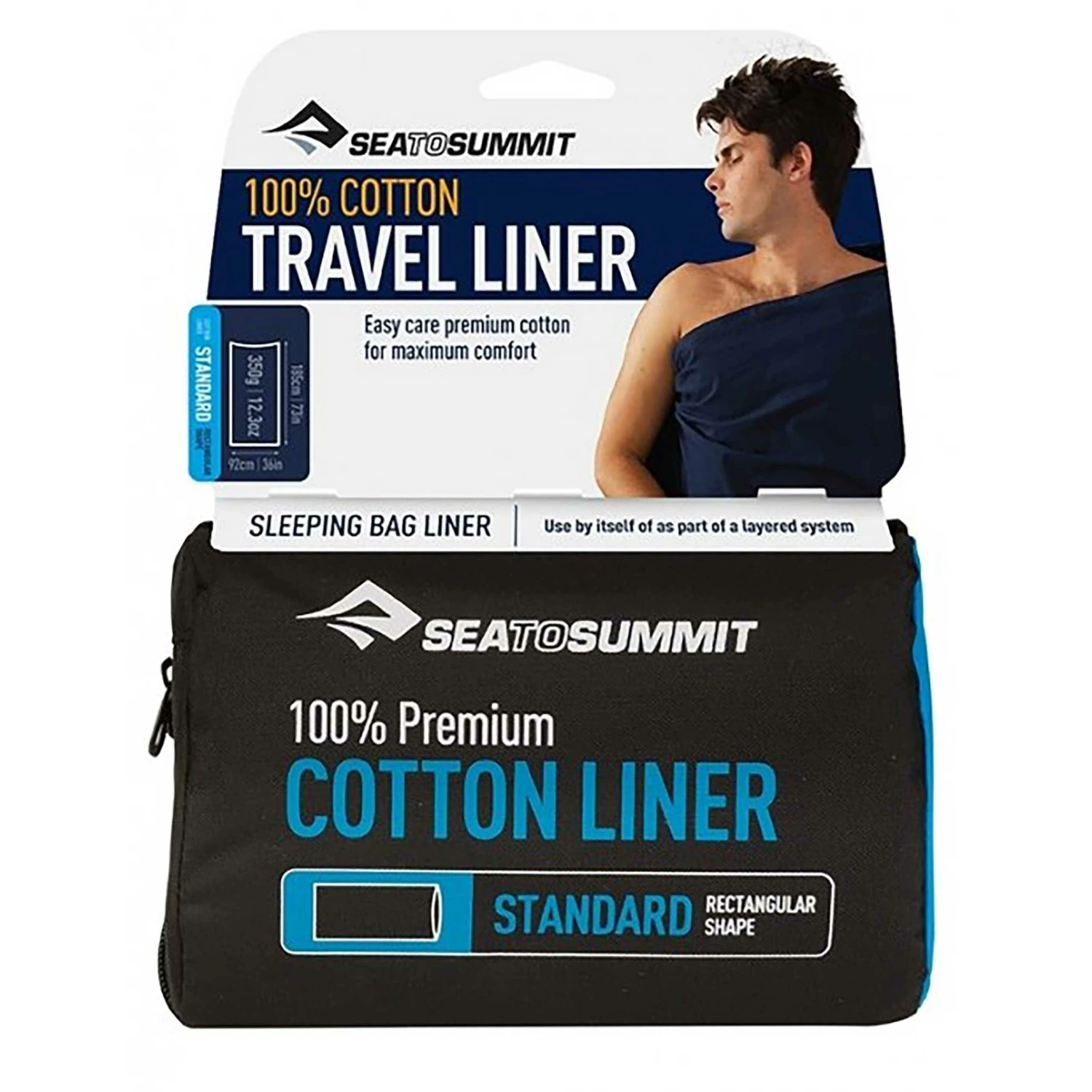 Sea To Summit Premium Cotton Liner Standard Navy 1 Sea To Summit Premium Cotton Liner Standard Navy